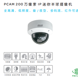 PMD20DNF 派爾高200 萬(wàn)像素，全高清，晝 / 夜型，IP 迷你半球攝像機(jī)